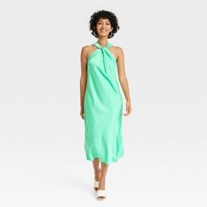 Silk Halter Dress